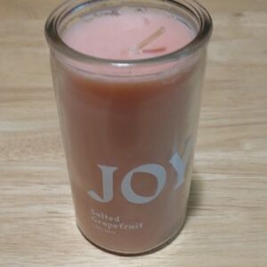 Paddywax Salted Grapefruit Scented Candle - Coral Pink Glass